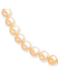 14k 6.5-7mm Pink Freshwater Onion Cultured Pearl Necklace - PPN065-24"