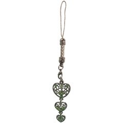 Xcite Dazzling Green Hearts Charm