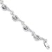 Sterling Silver Tennis Racket Bracelet QA22-7