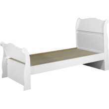 Dixie Twin Sleigh Bed in White
