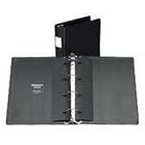 Wilson Jones 344-48L Wilson Jones Hvywt Casebound Round Ring Binder, 4 Ring, 14 X 8-1/2, 2 Cap, BLK