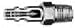 10-3D , 3 Series Plug, (Basic 1/4 in. size), One Way Shut-Off, 1/4 in. Male Pipe Thread