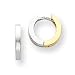 14k Two-Tone 2mm Hinged Hoop Earrings