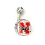 Nebraska Cornhuskers Navel Ring NCAA College Athletics Fan Shop Sports Team Merchandise by Pro Charms