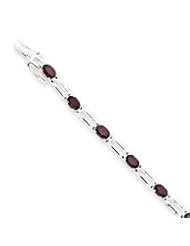 Sterling Silver Garnet Bracelet