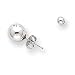 14k White Gold Polished 3mm Ball Post Earrings