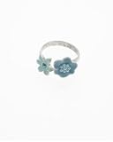 Pilgrim Turquoise and Silver Flower Ring