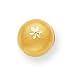 14k Diamond-Cut Satin 10mm Half Ball Post Earrings