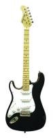 Main Street Double Cutaway Left Handed Electric Guitar in Black