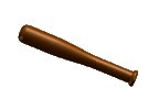 BrickArms Exclusive 2 to 4 Inch Scale Figure Style LOOSE Weapon Baseball Bat (Brown)
