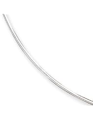 Sterling Silver Solid Polished Neck Wire Necklace QH372-18"