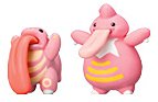 Lickitung (~1.1) & Lickilicky (~1.5): ~1/40 scale Pokemon DP Evolution Encyclopedia Series #5 Capsule Toy ~3.15 Mini-Figure (Japanese Imported)