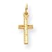 14k Diamond Cut Cross Necklace