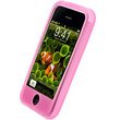 pink silicone case for iphone 3G + strap + screen protector + belt clip new