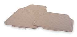 Westward 1EBB8 Flr Mat Set, Rubber And Crpt, Tan, L 31 In