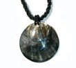 Twin Palm Blacklip Mother of Pearl Round Dark Shell Black Bead Mutlistrand Necklace P12-A