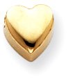 Heart Spacer Bead Charm, Yellow Gold