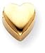 Heart Spacer Bead Charm, Yellow Gold
