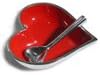 Heart Condiment Dish w/Heart Spoon Table Top