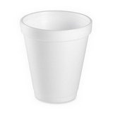 Styrofoam Cup, 8 Ounce, Insulated, For Hot or Cold Beverages, White, 25/Bag DRT8J8