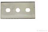 Razor Knife, 1.69" X .875" X .008" thick, 3 Hole Ceramic Coated, 2 Sided Razor Blade, Pack of 1