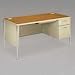Office Products : Hon Mentor Series Single Pedestal Desk, Mahogany/Charcoal, 60wx30dx29h 88263RNS / HON88263RNS