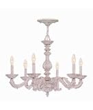 Crystorama 5126-AW Sutton 6 Light Single Tier Chandelier in Antique White