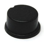 Self-Adhesive Rubber Feet - Black Cylindrical (6.4mm x 12.7mm/.25" x .5") 100