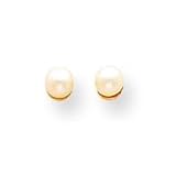 14k 3mm Cultured Pearl Earrings