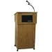 APLS260WT Mobile Lectern Base/AV Cart, 21w x 18d x 33h, Walnut