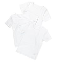 3 Pack Pure Cotton Plain Short Sleeve Vests