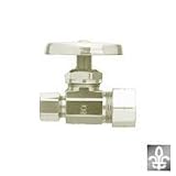 1/2 Comp X 3/8 Comp Straight Valve Satin