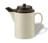 Service Ideas Stoneware/Brown Double Insulated Tea Pot 16 oz.