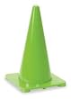 Industrial Grade 1YBW8 Safety Cone, Green, 18 In, Poly, 1.5 Lbs
