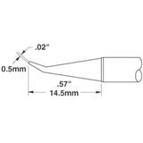 Metcal Soldering Tip, Sharp, Bent, 30 Deg., 700 Deg.