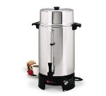 100 Cup West Bend Coffee Maker, European Standard Plug, Aluminum, 220-240 V