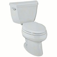 Huge save onkohler toilet wellworth Kohler K-3531-0 Wellworth Pressure Lite Elongated 1.0 gpf Toilet with Left-Hand Trip Lever, Less Seat, White