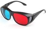 Hydroscope-Shaped Anaglyph Circularly 3 Dimensional 3D Glasses with Half Red Half Blue Lens for 3D Games 3D DVD Movies