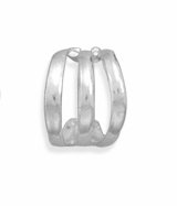 Sterling Silver Ear Cuff 3 Rows No Pierce Earring