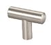 Cosmas Hardware European Style Bar Cabinet Pull 2 Satin Nickel T-knob
