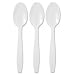 CaterX Plastic Dessert Spoon [Pack 100]