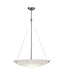 Noya - 24"dia Pendant - Bronze Finish - White Glass Shade