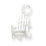 Sterling Silver Beach Chair Charm - JewelryWeb