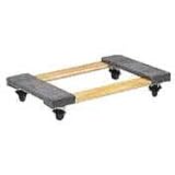 Hardwood Dolly,Rubber Wheels,990 Lb Cap.,18x30x6,Gray