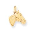 14k Horse Head Charm