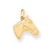 14k Horse Head Charm - JewelryWeb