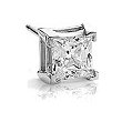 1/3 Carat Princess Cut Diamond Stud Earring