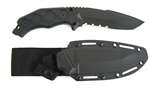 Peter Janda Fin Fixed Blade Tactical Knife, Tanto Serrated