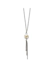 Genuine IceCarats Designer Jewelry Gift Sterling Silver Enamel Fancy Drop Necklace In 18.00 Inch