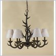 AF Lighting 6642-6H Simulated Antler Stag Rustic / Lodge 6 Light Up Lighting Chandelier from the Sta